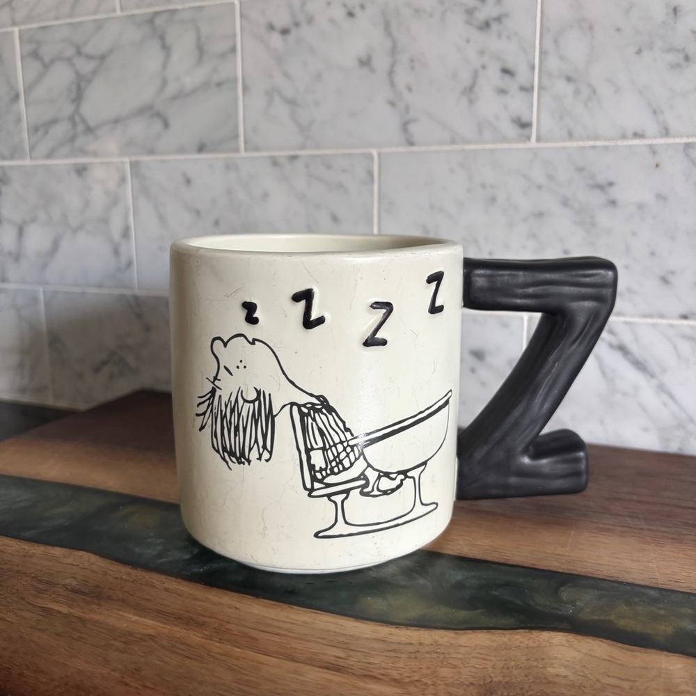Hallmark Mug Peanuts Peppermint Patty Sleeping at Desk 3D Z Handle Black